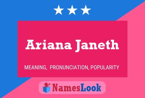 Affiche de nom Ariana Janeth