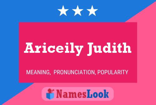 Affiche de nom Ariceily Judith