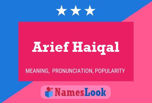 Affiche de nom Arief Haiqal