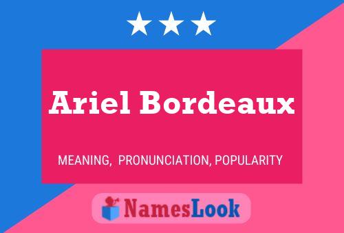 Affiche de nom Ariel Bordeaux