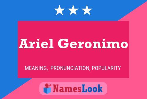 Affiche de nom Ariel Geronimo