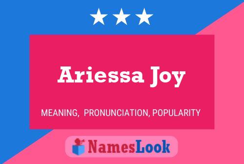 Affiche de nom Ariessa Joy