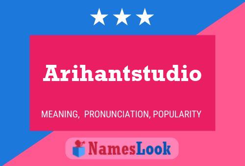 Affiche de nom Arihantstudio