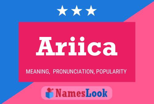 Affiche de nom Ariica