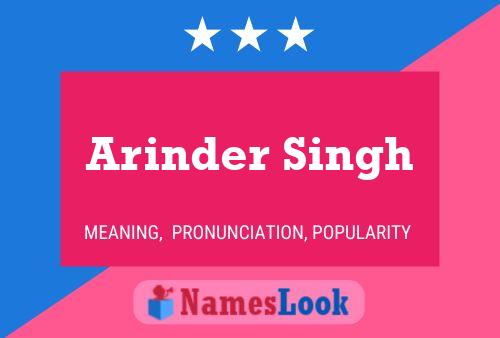 Affiche de nom Arinder Singh