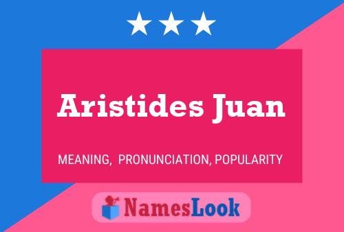 Affiche de nom Aristides Juan