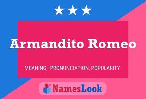 Affiche de nom Armandito Romeo