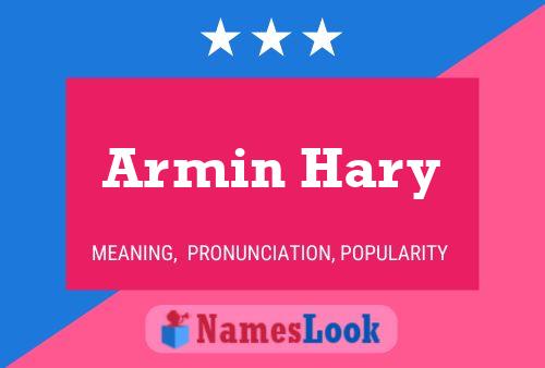 Affiche de nom Armin Hary