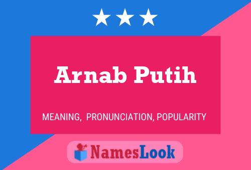 Affiche de nom Arnab Putih