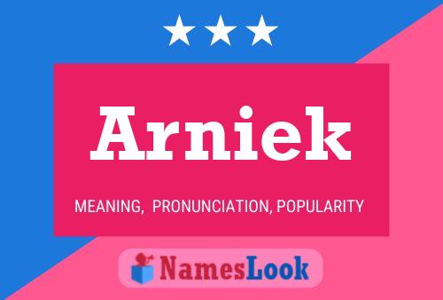 Affiche de nom Arniek