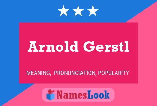 Affiche de nom Arnold Gerstl