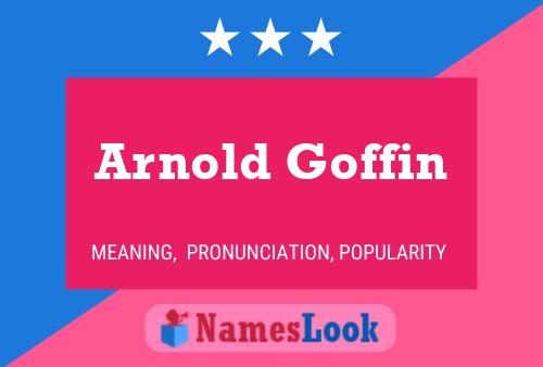 Affiche de nom Arnold Goffin