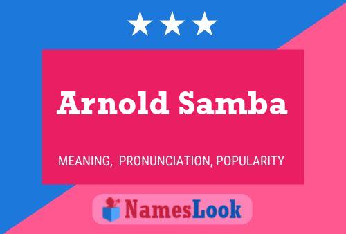 Affiche de nom Arnold Samba