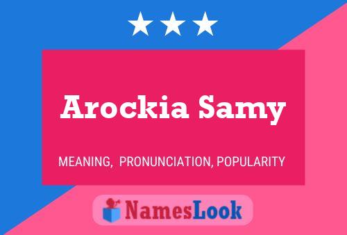 Affiche de nom Arockia Samy