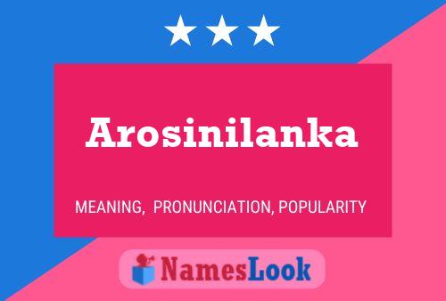 Affiche de nom Arosinilanka