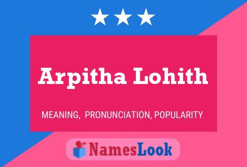 Affiche de nom Arpitha Lohith