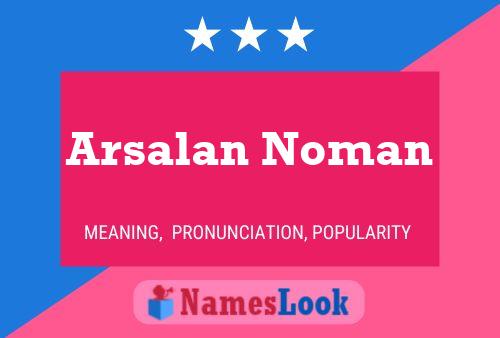 Affiche de nom Arsalan Noman