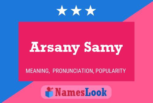 Affiche de nom Arsany Samy