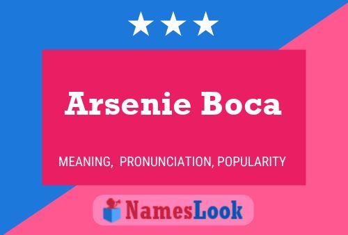 Affiche de nom Arsenie Boca