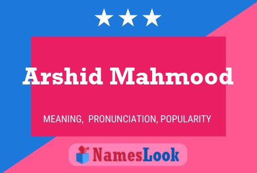 Affiche de nom Arshid Mahmood