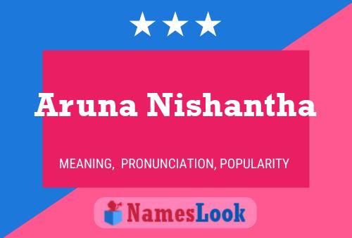 Affiche de nom Aruna Nishantha