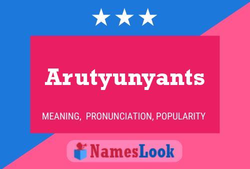 Affiche de nom Arutyunyants