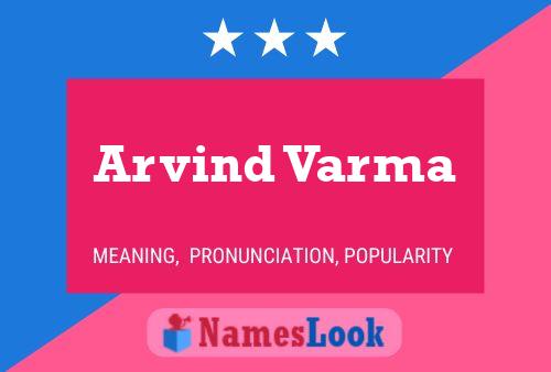 Affiche de nom Arvind Varma