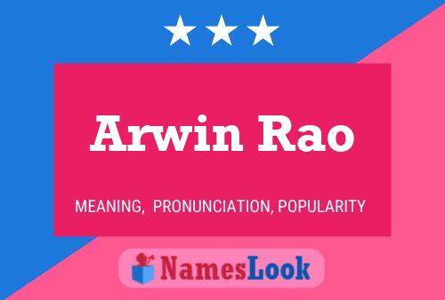 Affiche de nom Arwin Rao