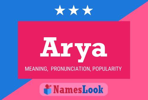 Affiche de nom Arya