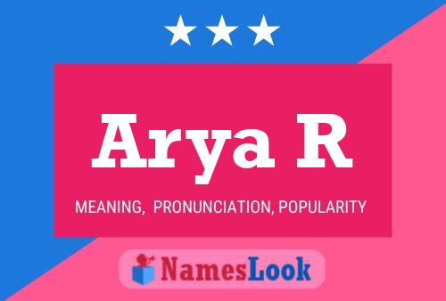 Affiche de nom Arya R