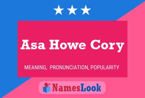 Affiche de nom Asa Howe Cory