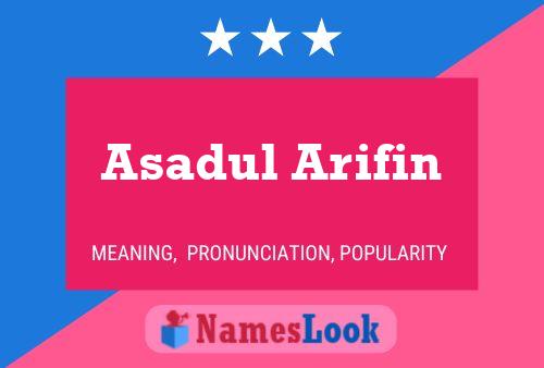 Affiche de nom Asadul Arifin