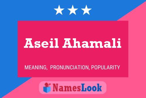 Affiche de nom Aseil Ahamali