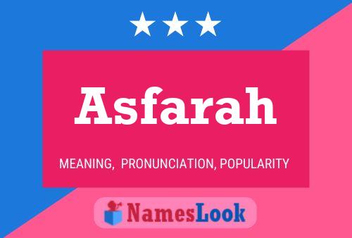 Affiche de nom Asfarah