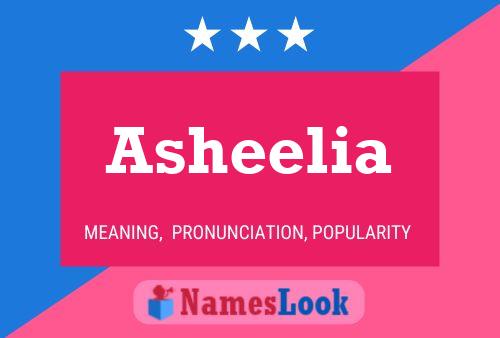 Affiche de nom Asheelia