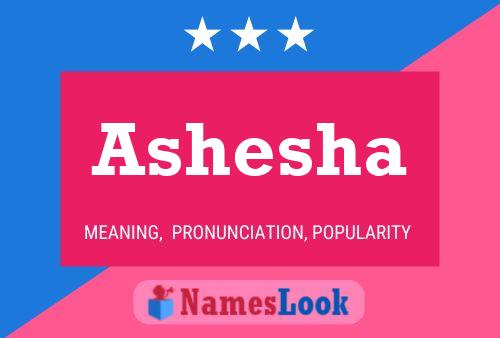 Affiche de nom Ashesha