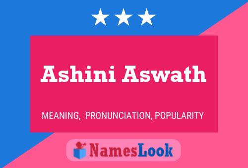 Affiche de nom Ashini Aswath