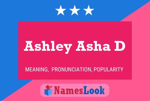 Affiche de nom Ashley Asha D