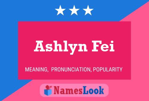 Affiche de nom Ashlyn Fei