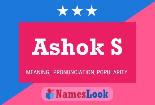 Affiche de nom Ashok S