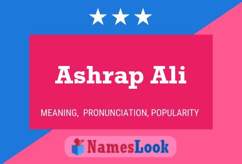 Affiche de nom Ashrap Ali