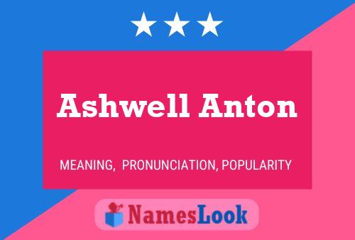 Affiche de nom Ashwell Anton