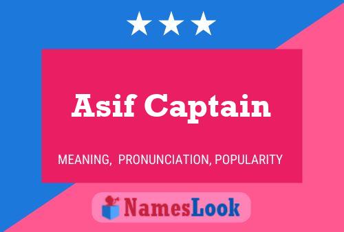 Affiche de nom Asif Captain