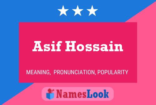 Affiche de nom Asif Hossain