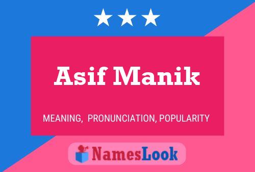 Affiche de nom Asif Manik