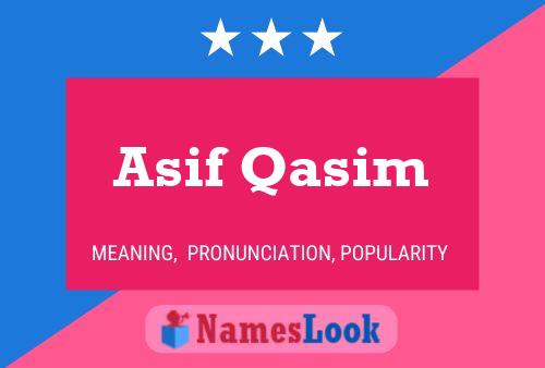 Affiche de nom Asif Qasim