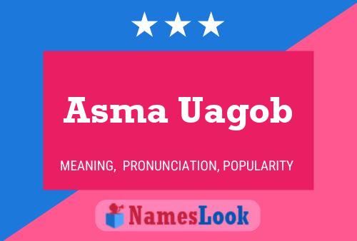 Affiche de nom Asma Uagob