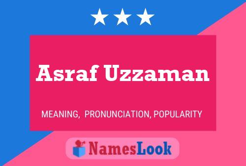 Affiche de nom Asraf Uzzaman