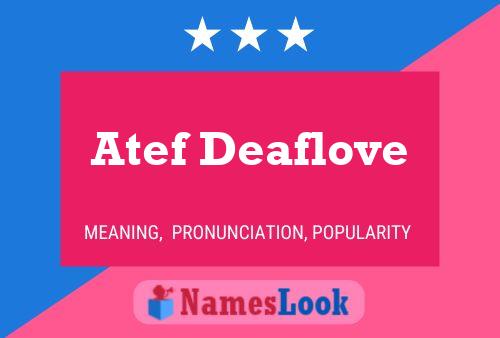 Affiche de nom Atef Deaflove