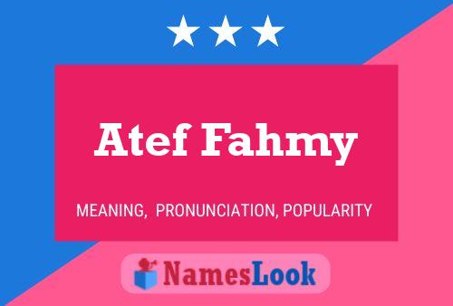 Affiche de nom Atef Fahmy